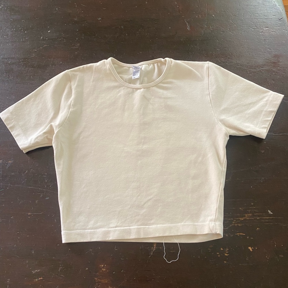 white crop top